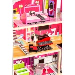 Casuta de basm din lemn Malibu Residence DollHouse - Casa pentru papusi cu lift cu mobilier inclus de la  EcoToys